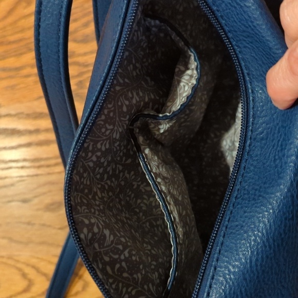 Dark Blue Joy Susan Faux Leather Crossbody Navy Blue Purse - Picture 7 of 8